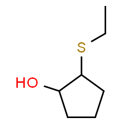 ChemSpider 2D Image | 2-(Ethylsulfanyl)cyclopentanol | C7H14OS
