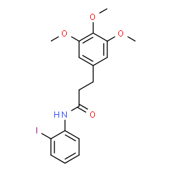 ChemSpider 2D Image | N-(2-Iodophenyl)-3-(3,4,5-trimethoxyphenyl)propanamide | C18H20INO4