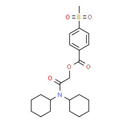 ChemSpider 2D Image | 2-(Dicyclohexylamino)-2-oxoethyl 4-(methylsulfonyl)benzoate | C22H31NO5S