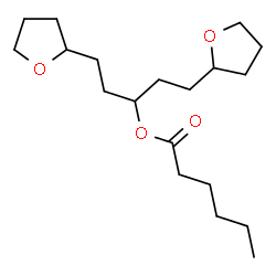 ChemSpider 2D Image | 1,5-Di(tetrahydro-2-furanyl)-3-pentanyl hexanoate | C19H34O4