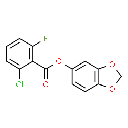 ChemSpider 2D Image | 1,3-Benzodioxol-5-yl 2-chloro-6-fluorobenzoate | C14H8ClFO4