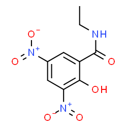 ChemSpider 2D Image | N-Ethyl-2-hydroxy-3,5-dinitrobenzamide | C9H9N3O6
