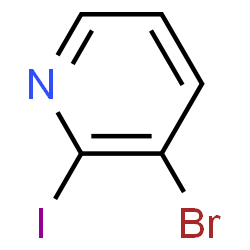 ChemSpider 2D Image | 3-Bromo-2-iodopyridine | C5H3BrIN