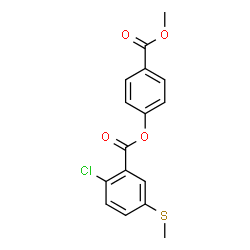 ChemSpider 2D Image | 4-(Methoxycarbonyl)phenyl 2-chloro-5-(methylsulfanyl)benzoate | C16H13ClO4S