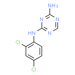 ChemSpider 2D Image | N-(2,4-Dichlorophenyl)-1,3,5-triazine-2,4-diamine | C9H7Cl2N5