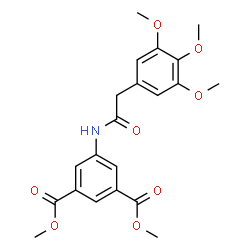 ChemSpider 2D Image | Dimethyl 5-{[(3,4,5-trimethoxyphenyl)acetyl]amino}isophthalate | C21H23NO8