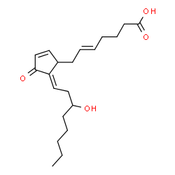 ChemSpider 2D Image | (5E,12E)-15-Hydroxy-11-oxoprosta-5,9,12-trien-1-oic acid | C20H30O4