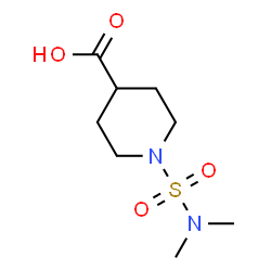 ChemSpider 2D Image | 1-(Dimethylsulfamoyl)-4-piperidinecarboxylic acid | C8H16N2O4S