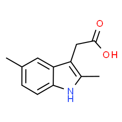 ChemSpider 2D Image | (2,5-Dimethyl-1H-indol-3-yl)acetic acid | C12H13NO2
