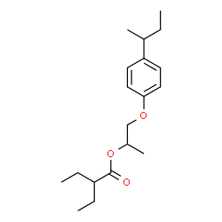 ChemSpider 2D Image | 1-(4-sec-Butylphenoxy)-2-propanyl 2-ethylbutanoate | C19H30O3
