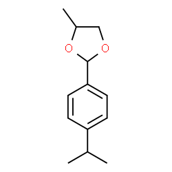 ChemSpider 2D Image | 2-(4-Isopropylphenyl)-4-methyl-1,3-dioxolane | C13H18O2