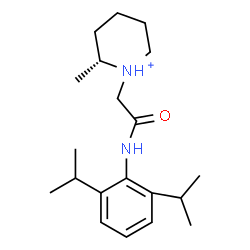 ChemSpider 2D Image | (2R)-1-{2-[(2,6-Diisopropylphenyl)amino]-2-oxoethyl}-2-methylpiperidinium | C20H33N2O