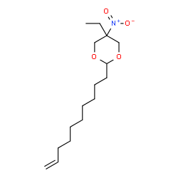 ChemSpider 2D Image | 2-(9-Decen-1-yl)-5-ethyl-5-nitro-1,3-dioxane | C16H29NO4