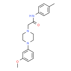 ChemSpider 2D Image | 2-[4-(3-Methoxyphenyl)-1-piperazinyl]-N-(4-methylphenyl)acetamide | C20H25N3O2
