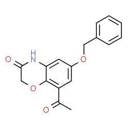 ChemSpider 2D Image | 8-Acetyl-6-(benzyloxy)-2H-1,4-benzoxazin-3(4H)-one | C17H15NO4