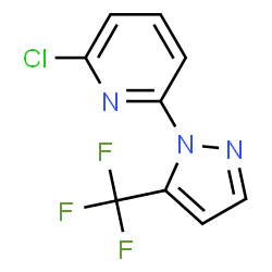 ChemSpider 2D Image | 2-Chloro-6-[5-(trifluoromethyl)-1H-pyrazol-1-yl]pyridine | C9H5ClF3N3