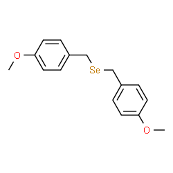 ChemSpider 2D Image | 1,1'-[Selanylbis(methylene)]bis(4-methoxybenzene) | C16H18O2Se