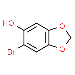ChemSpider 2D Image | 6-Bromo-1,3-benzodioxol-5-ol | C7H5BrO3
