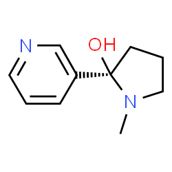 ChemSpider 2D Image | (2R)-1-Methyl-2-(3-pyridinyl)-2-pyrrolidinol | C10H14N2O