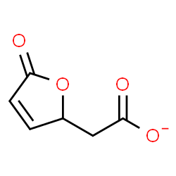 ChemSpider 2D Image | 2,5-Dihydro-5-oxofuran-2-acetate | C6H5O4