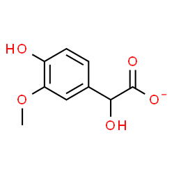 ChemSpider 2D Image | 3-Methoxy-4-hydroxymandelate | C9H9O5