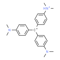 ChemSpider 2D Image | Bis(p-(dimethylamino)phenyl)(p-(dimethylammonio)phenyl)methylium | C25H31N3