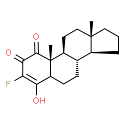 ChemSpider 2D Image | 3-Fluoro-4-hydroxyandrost-3-ene-1,2-dione | C19H25FO3