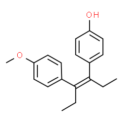 ChemSpider 2D Image | 4-[(3Z)-4-(4-Methoxyphenyl)-3-hexen-3-yl]phenol | C19H22O2