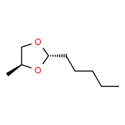 ChemSpider 2D Image | cis-4-methyl-2-pentyl-1,3-dioxolane | C9H18O2