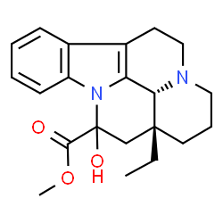 ChemSpider 2D Image | Methyl 14-hydroxy-14,15-dihydroeburnamenine-14-carboxylate | C21H26N2O3