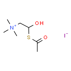 ChemSpider 2D Image | 2-(Acetylsulfanyl)-2-hydroxy-N,N,N-trimethylethanaminium iodide | C7H16INO2S