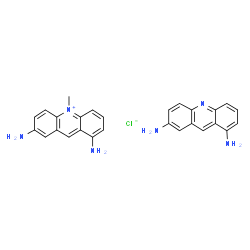 ChemSpider 2D Image | 1,7-Diamino-10-methylacridinium chloride - 1,7-acridinediamine (1:1:1) | C27H25ClN6