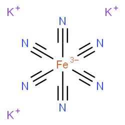 ChemSpider 2D Image | Potassium hexacyanoferrate(III) | C6FeK3N6