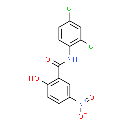 ChemSpider 2D Image | N-(2,4-Dichlorophenyl)-2-hydroxy-5-nitrobenzamide | C13H8Cl2N2O4