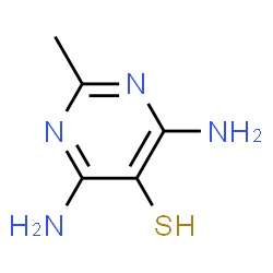 ChemSpider 2D Image | 4,6-Diamino-2-methyl-5-pyrimidinethiol | C5H8N4S