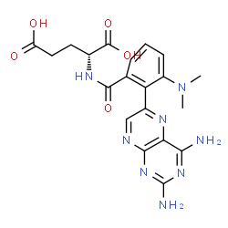 ChemSpider 2D Image | N-[2-(2,4-Diamino-6-pteridinyl)-3-(dimethylamino)benzoyl]-D-glutamic acid | C20H22N8O5
