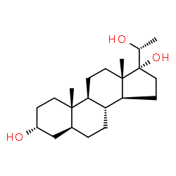 ChemSpider 2D Image | Allopregnane-3alpha,17alpha,20beta-triol | C21H36O3