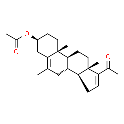 ChemSpider 2D Image | (3Î²)-3-(Acetyloxy)-6-methylpregna-5,16-dien-20-one | C24H34O3