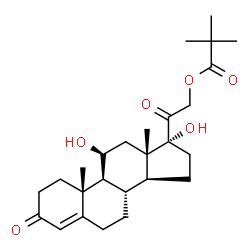 ChemSpider 2D Image | 11β,17,21-trihydroxypregn-4-ene-3,20-dione 21-pivalate | C26H38O6