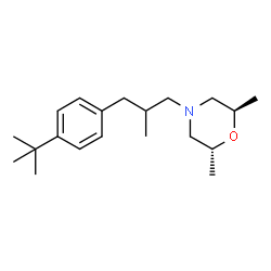 ChemSpider 2D Image | (2R,6R)-[3-(4-tert-butylphenyl)-2-methylpropyl]-2,6-dimethylmorpholine | C20H33NO