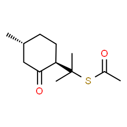 ChemSpider 2D Image | S-{2-[(1R,4R)-4-Methyl-2-oxocyclohexyl]-2-propanyl} ethanethioate | C12H20O2S