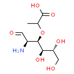 ChemSpider 2D Image | 2-Amino-3-O-(1-carboxyethyl)-2-deoxy-D-glucose | C9H17NO7