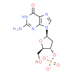 ChemSpider 2D Image | 2'-deoxyguanosine 3'-phosphate | C10H12N5O7P