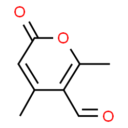 ChemSpider 2D Image | 4,6-Dimethyl-2-oxo-2H-pyran-5-carbaldehyde | C8H8O3