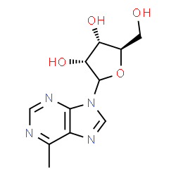 ChemSpider 2D Image | 6-Methyl-9beta-D-ribofuranosylpurine | C11H14N4O4
