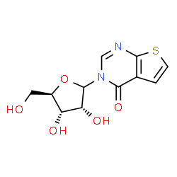 ChemSpider 2D Image | 3-(D-Ribofuranosyl)thieno[2,3-d]pyrimidin-4(3H)-one | C11H12N2O5S