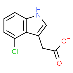 ChemSpider 2D Image | 4-Chloroindole-3-acetate | C10H7ClNO2