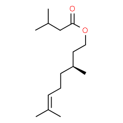 ChemSpider 2D Image | (3S)-3,7-Dimethyl-6-octen-1-yl 3-methylbutanoate | C15H28O2