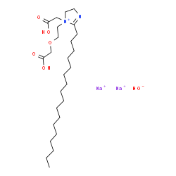 ChemSpider 2D Image | Disodium 1-(2-(carboxymethoxy)ethyl)-1-(carboxymethyl)-2-heptadecyl-4,5-dihydro-1H-imidazolium hydroxide | C26H50N2Na2O6