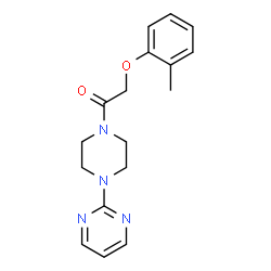 ChemSpider 2D Image | 2-(2-Methylphenoxy)-1-[4-(2-pyrimidinyl)-1-piperazinyl]ethanone | C17H20N4O2